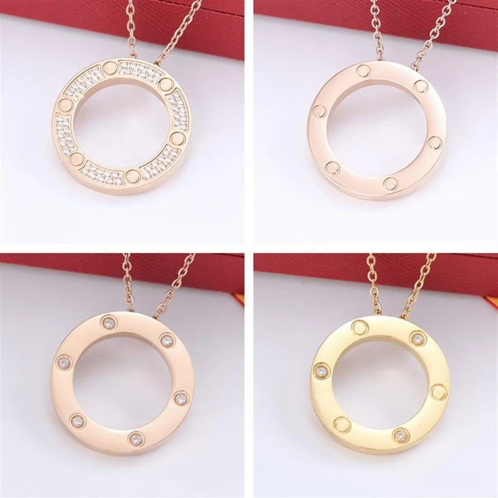 Nouveaux hommes et femmes pendentif diamant colliers créateur de mode colliers en acier inoxydable pour les couples comme cadeaux de luxe j294K