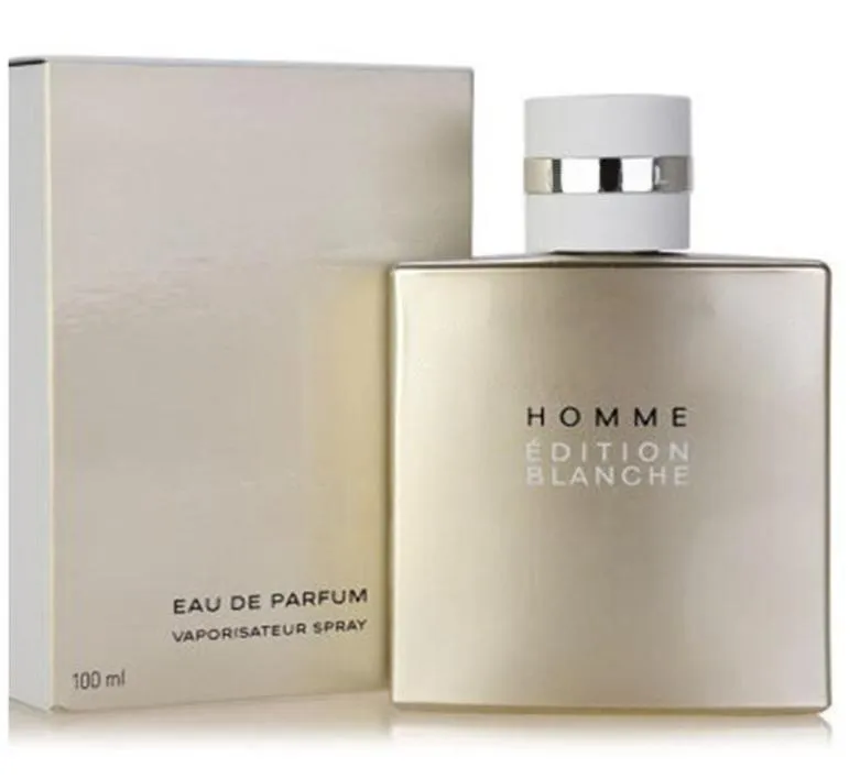 perfume para homem fragrância spray 100ml Homme Edition Blanche Eau de Parfum nota amadeirada oriental para qualquer pele9799212