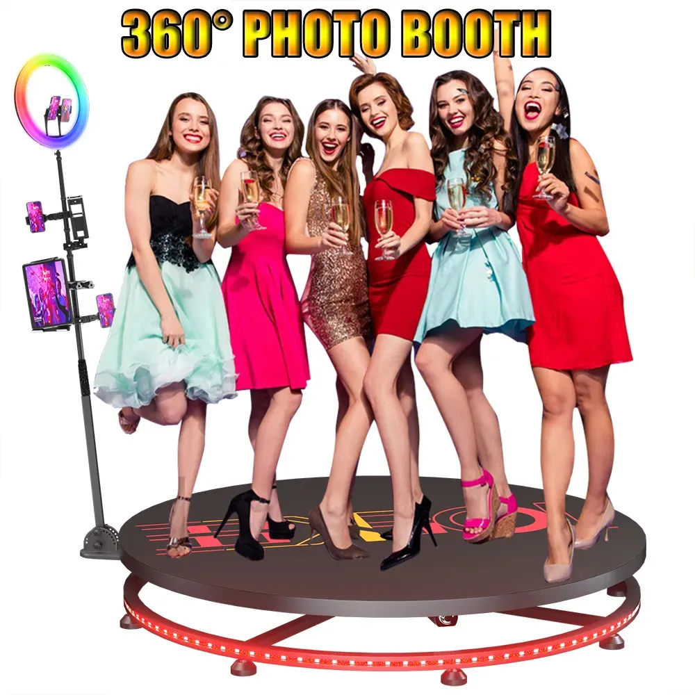 Selfie Monopods 360 P o Booth voor feesten en bruiloften Automatische Machine Video Slow Motion Auto Roterende P obooth 60 cm 115 cm 231007