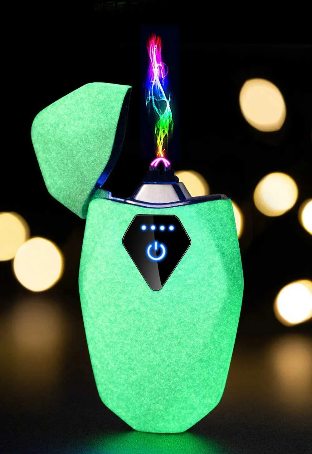 Dynamic 2000 Lighter Diamond Dual ARC Electric Lighter Fluorescence Luminous Flameless ...