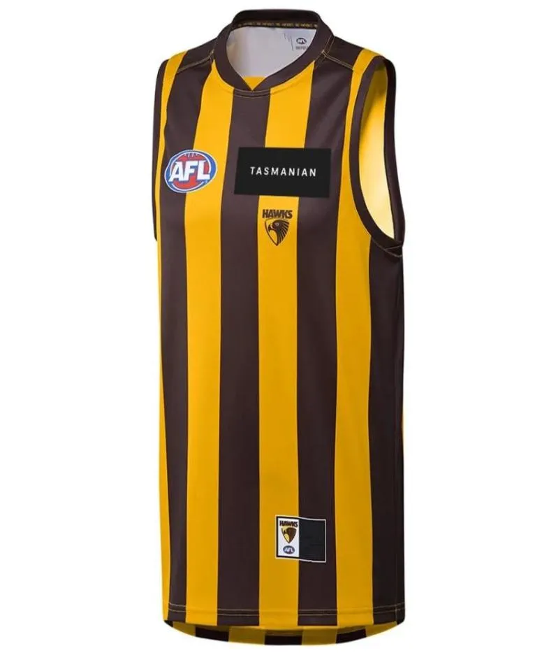 Qualité supérieure 2022 HAWTHORN HAWKS AFL HOME GUERNSEY HOMMES Taille S3XL Imprimer Nom Personnalisé Numéro Delivery99175178558780