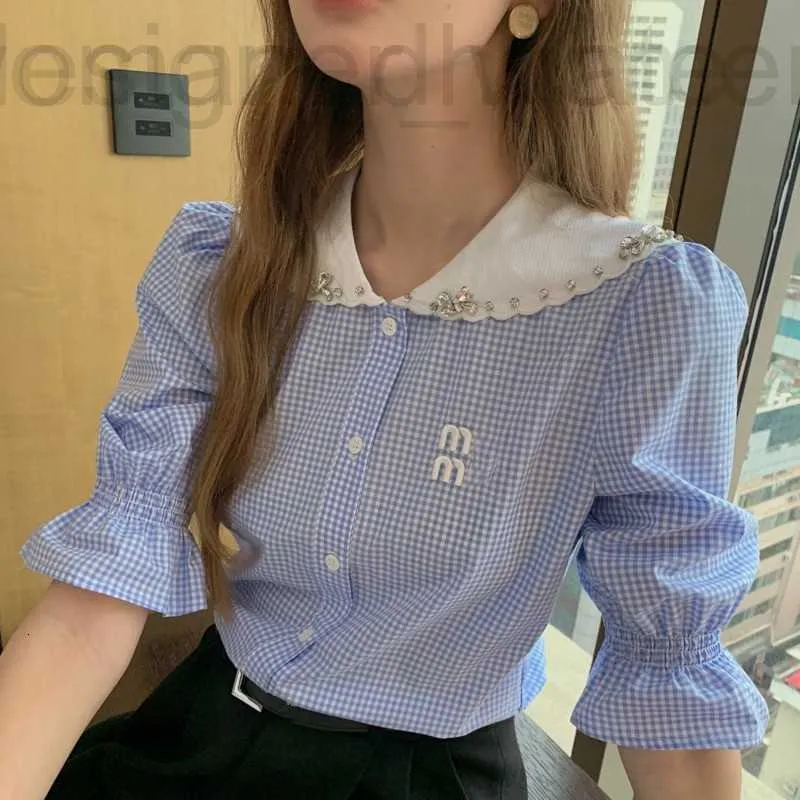 Koszulki damskie designer designerski letnia koszula bluzki damskie haft haftowy bąbel z krótkim rękawem Koszulki jeciorskie Tikb 56d8