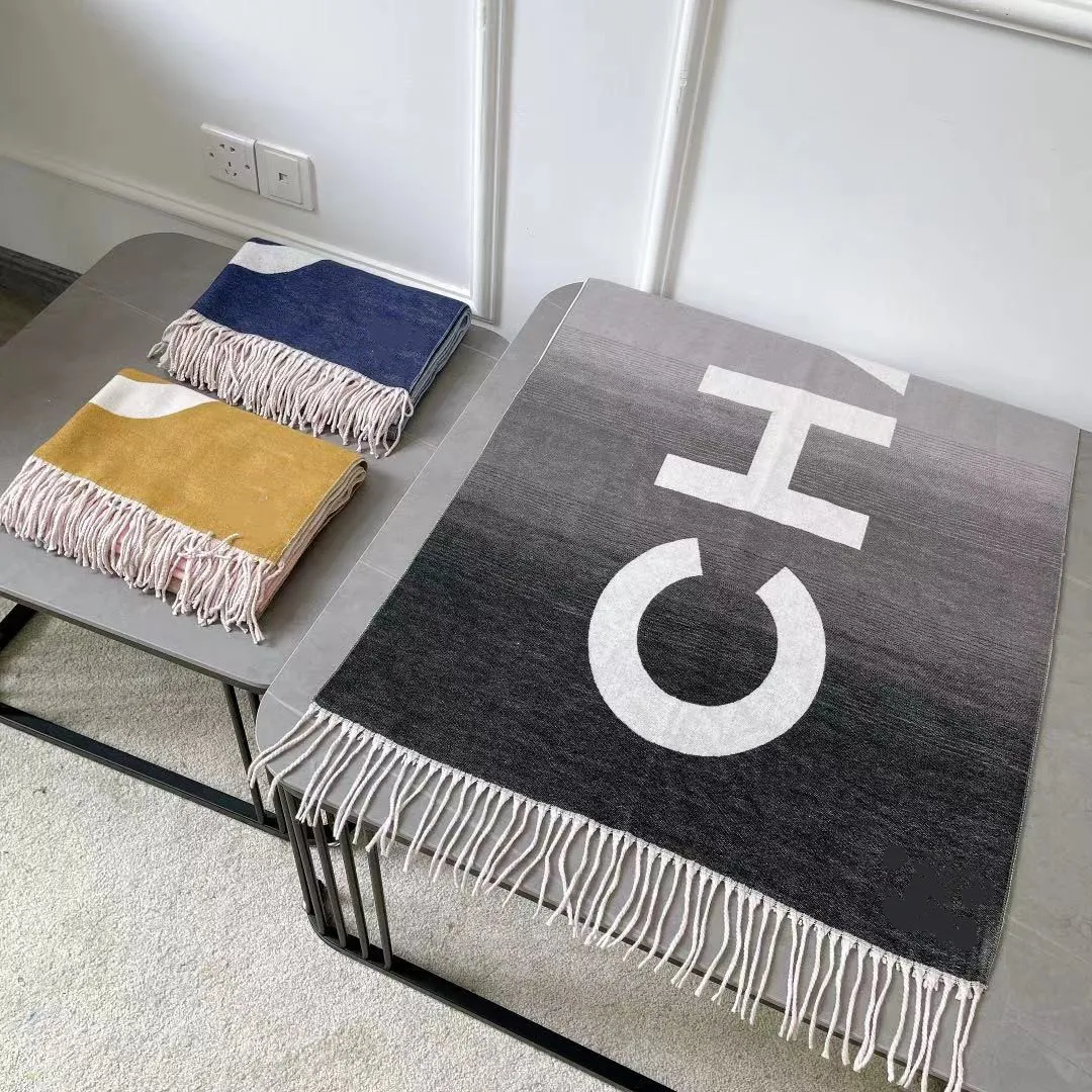Elegant Imitation Cashmere Scarf With Letters Print For Women Versatile