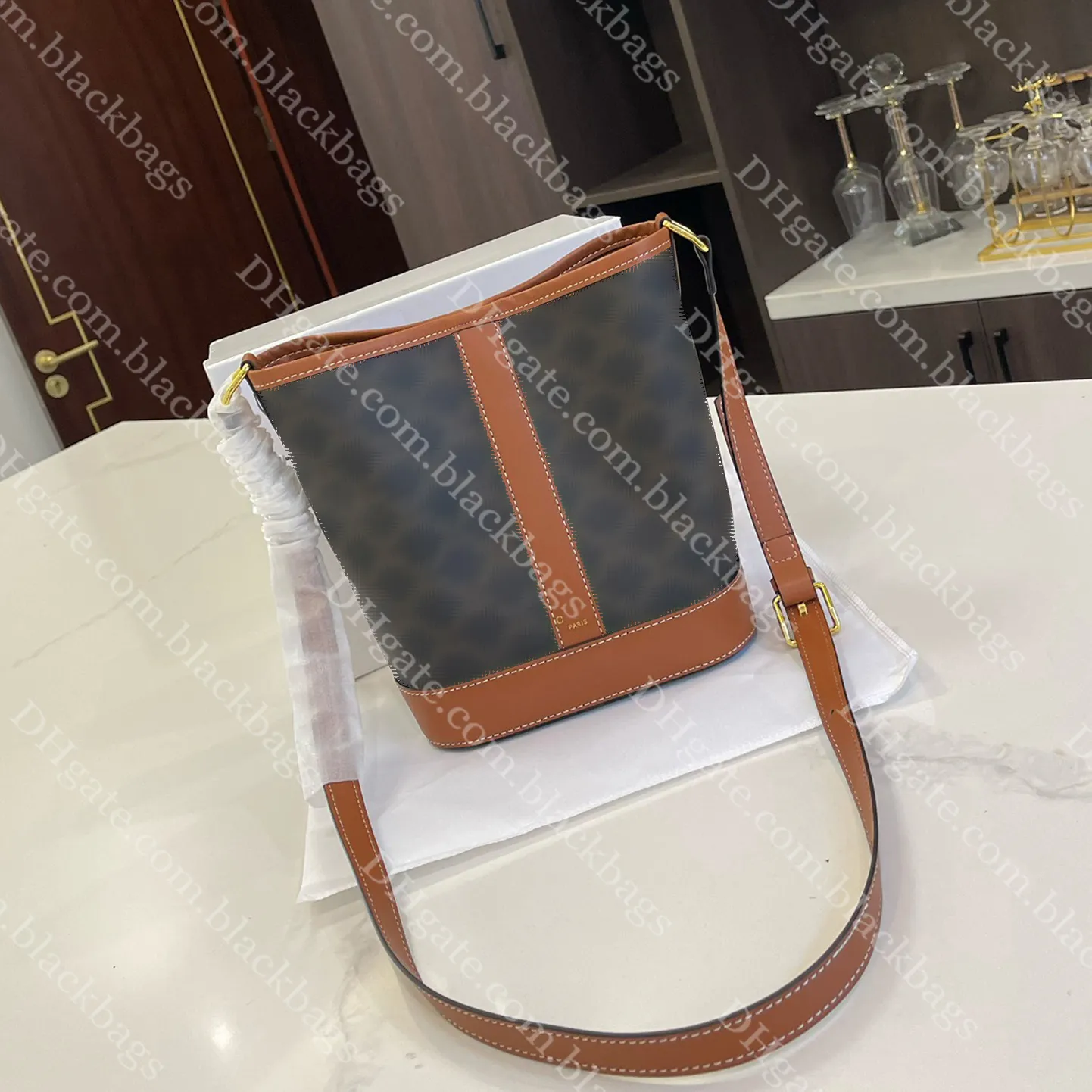 High Quality Bucket Bag Designer Leather Tote Large Handbag Women Luxury Shoulder Bags Crossbody Wallet