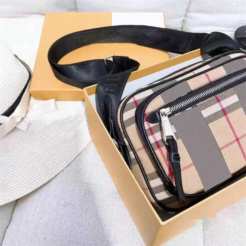 Designer Vintage Check And Leather Shoulder Bag With Striped