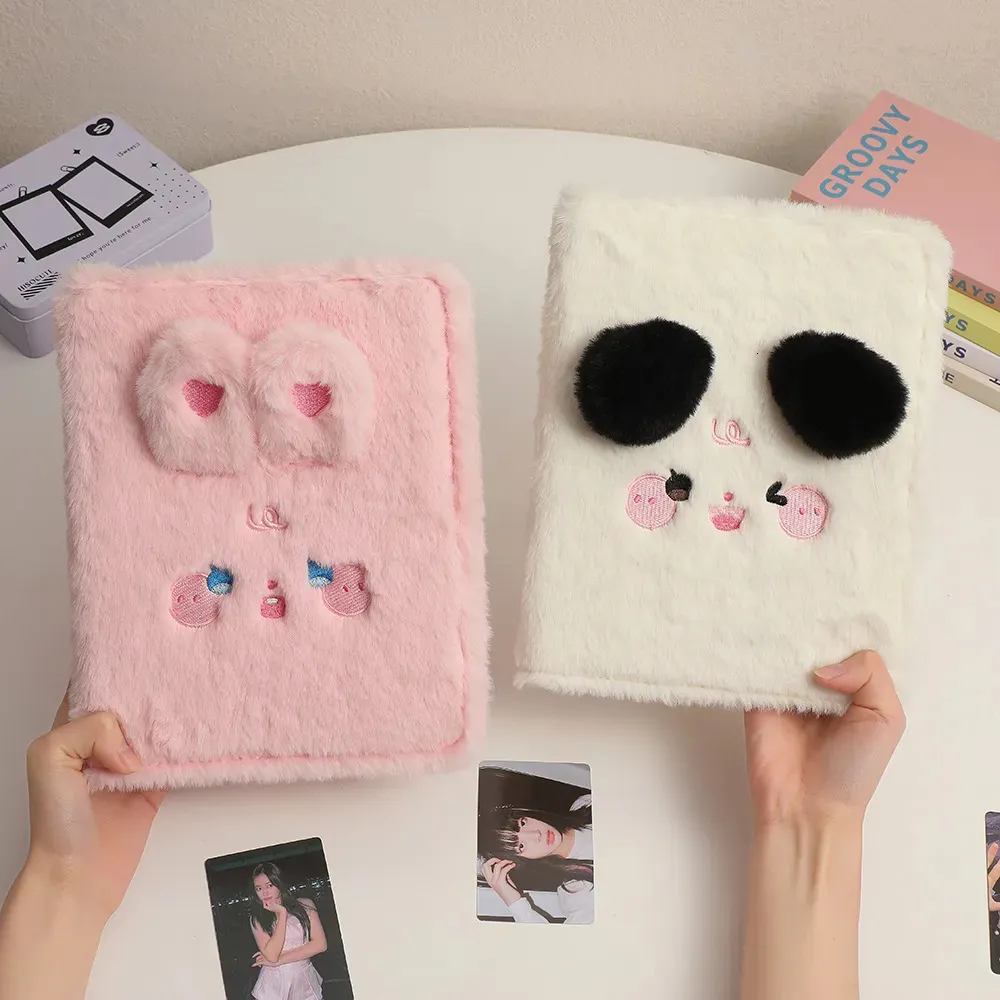 Autre décor à la maison IFFVGX A5 Binder Pocard Holder Mignon Peluche Po Album Kpop Idol Pocards Collect Book Student School Notebook Papeterie 231009