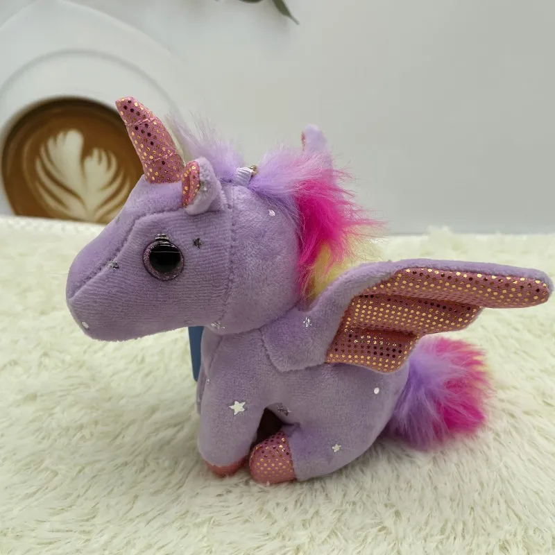 Wholesale cute pony pendant keychain plush toy Children's game Playmate Holiday gift Doll machine prizes