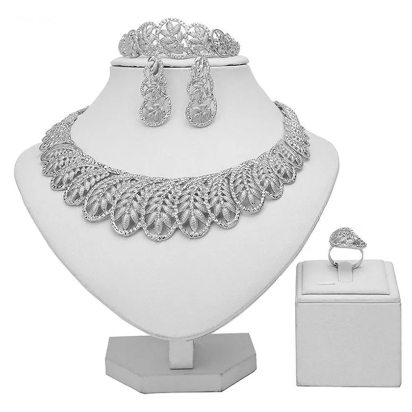 Серьги и ожерелье ZuoDi 2021, нигерийские свадебные женские аксессуары, комплект ювелирных изделий, цельный итальянский свадебный комплект из Дубая, золото Designer188Q
