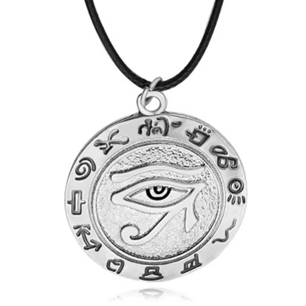 L'Œil d'Horus Collier Wedjat Amulette maléfique Religion égyptienne ancienne Rune Symbole Vintage Rétro Pendentif Bijoux Whole Necklac309F