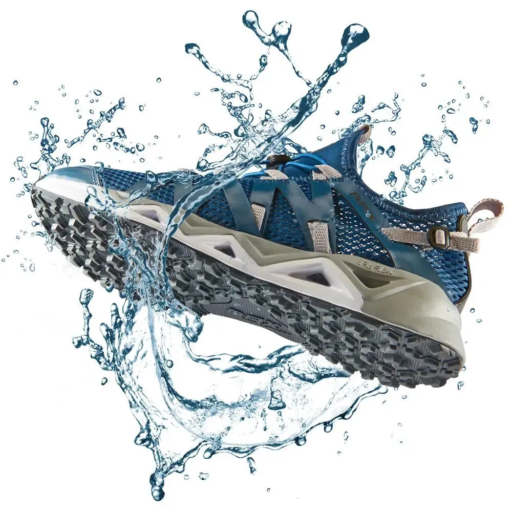 Wasserschuhe Rax Herren Aqua Upstreams Schuhe Schnelltrocknende atmungsaktive Angelschuhe Damen Loch PU-Einlegesohle Anti-Rutsch-Wasserschuhe 82-5K463 231006