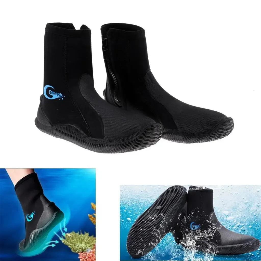 Vattenskor Premium Neopren Wetsuit Boots 5mm Scuba Diving Boots Anti-Scid Surfing Swimming Beach Wetsuit Shoes For Water Sports Snorkeling 231006