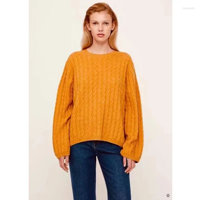 Женские свитера 2023, осень и зима, женские разноцветные свободные силуэты, шерстяной пуловер, трикотажная нижняя рубашка