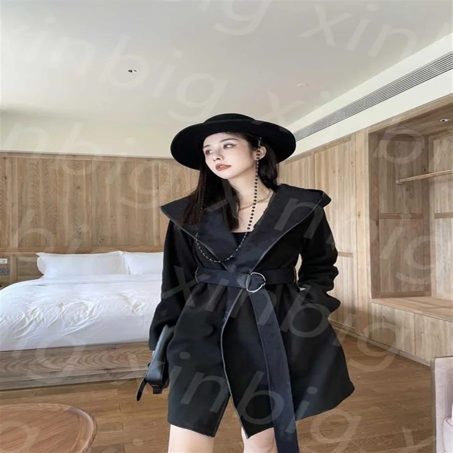 Novo designer feminino jaqueta trench casacos com capuz blusão moda flores longo estilo com cinto fino feminino outfit jaquetas mais longo s206q