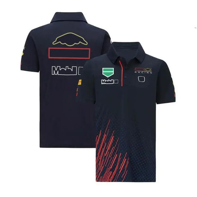 F1 Team Racing Suit Official Same Style Men's Short-sleeved Polo Shirt Verstappen Overalls Customized the326D