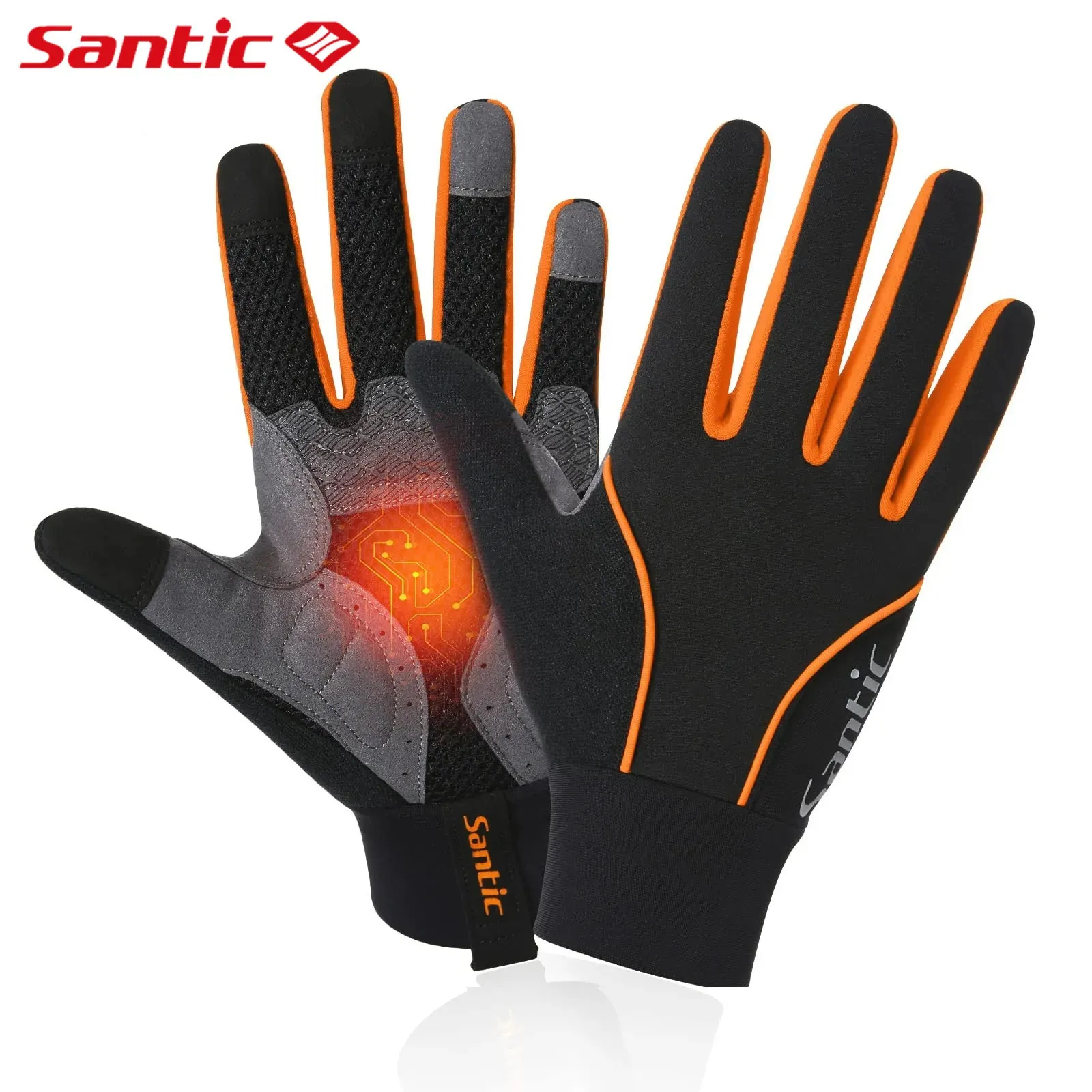 Sports Gloves Santic Cycling Windproof Bike Bicycle Motorcycle with Gel Pads AntiShock Breathable Mountain 231009