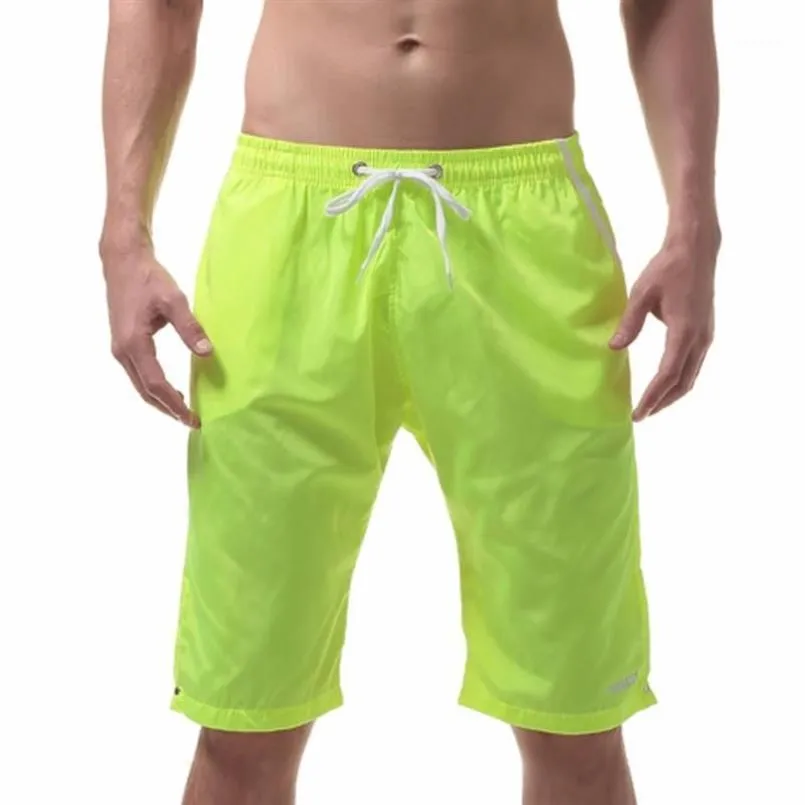 Mäns shorts manlig boxare långa mode mäns shorts högkvalitativ strandpojke badkläder i svart blått gröna orange röd 269q