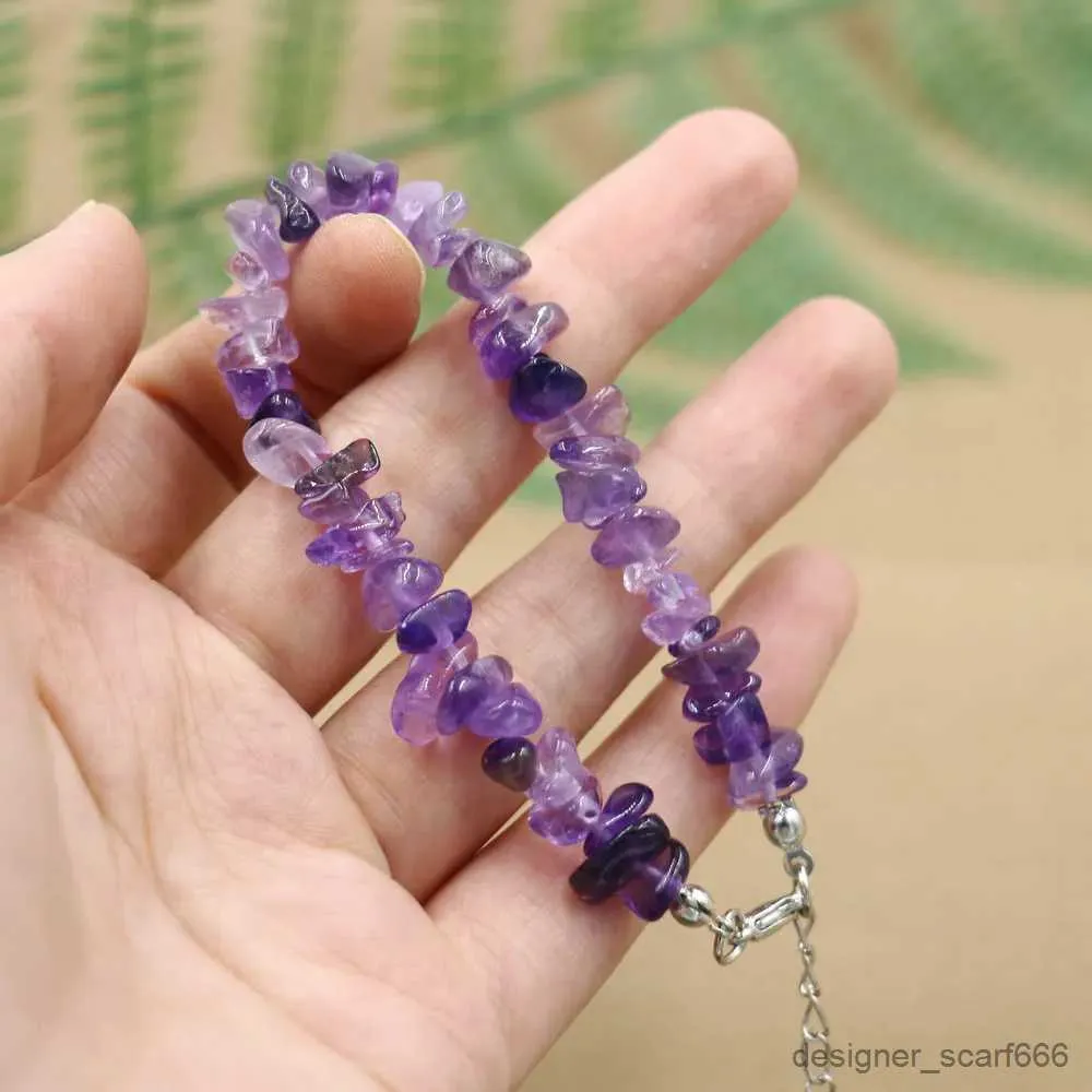 Round amethyst beads bracelet
