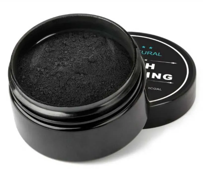 100% Natural Organic Activated Charcoal Teeth Whitening Powder Remove Smoke Tea Coffee Yellow Stains Bad Breath Oral Care with brush