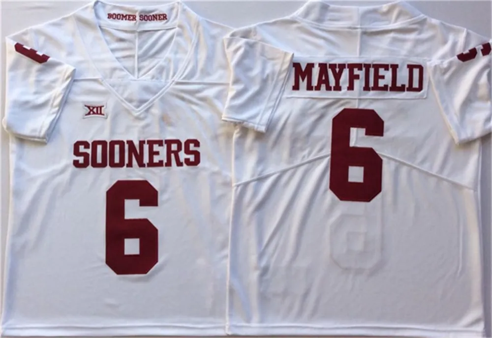 Oklahoma Sooners Football Jersey Stitched Jersey Women Youth Men Size Kyler Murray 6 Baker Mayfield 28 Adrian Peterson 32 Samaje Perine