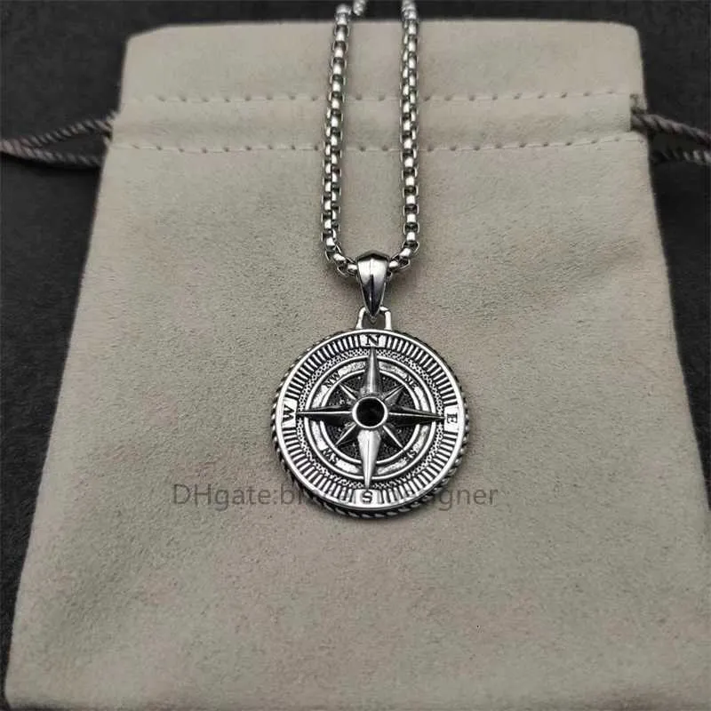 and pendant luxury hip jewelry Jewelry necklaces American women hop designer Men necklace Waves European compass Amulet 925 Silver Plating Black Diamonds Pendants