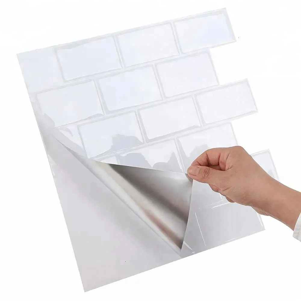 Adesivi murali Vividtiles Grandi dimensioni 1212 pollici Carta da parati autoadesiva impermeabile resistente al calore in vinile Piastrelle a mosaico 3D stacca e incolla 1 foglio 231009