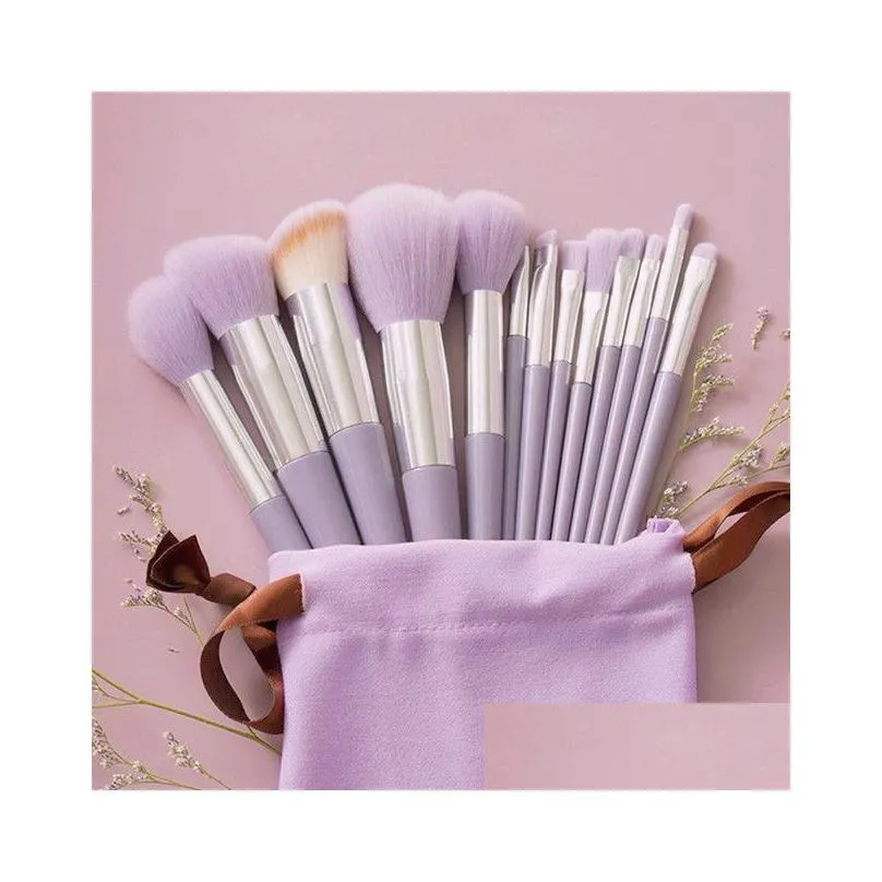 Makeup Brushes 13Pcs Soft Fluffy Makeup Brushes Set For Cosmetics Foundation Blush Powder Eyeshadow Kabuki Blending Brush Beauty Tool Oti3G