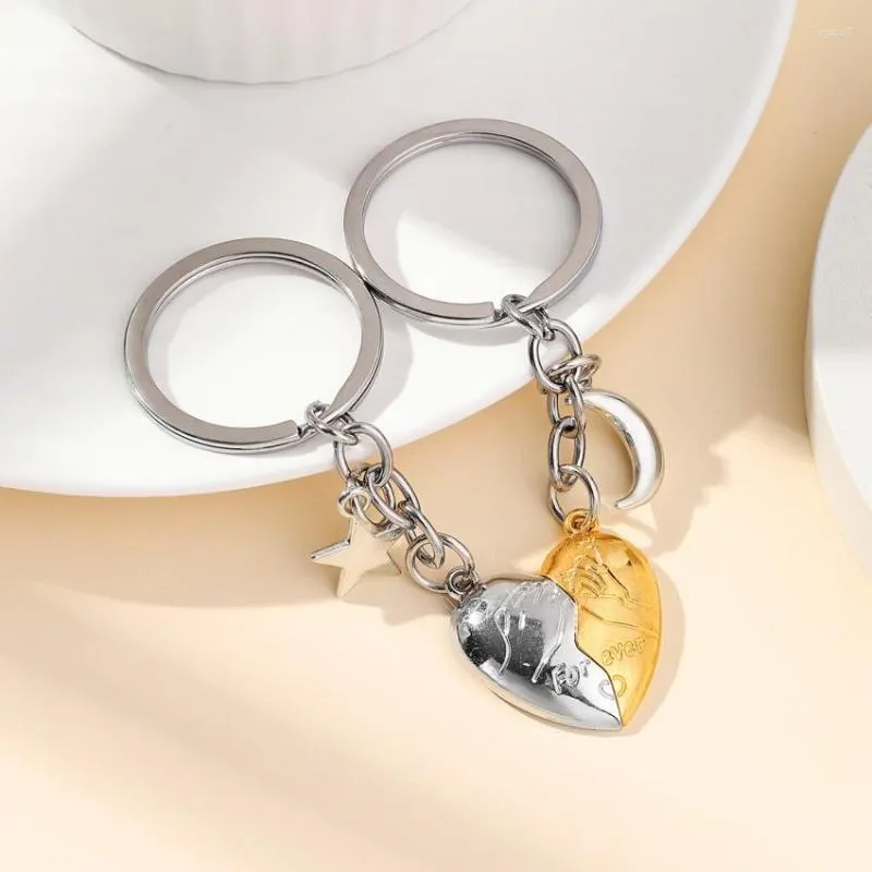 Keychains Creative Couple Keychain Magnetic Suction Love A Pair of Small  Gift Bag Car Pendants with Unbreakable Bond Meaning