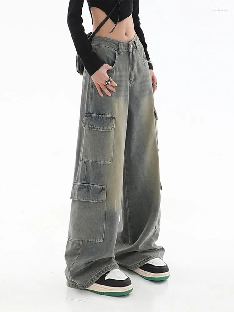 DHgate.com:Womens Blue Cargo Pants, Y2k Retro 2000s Fashion