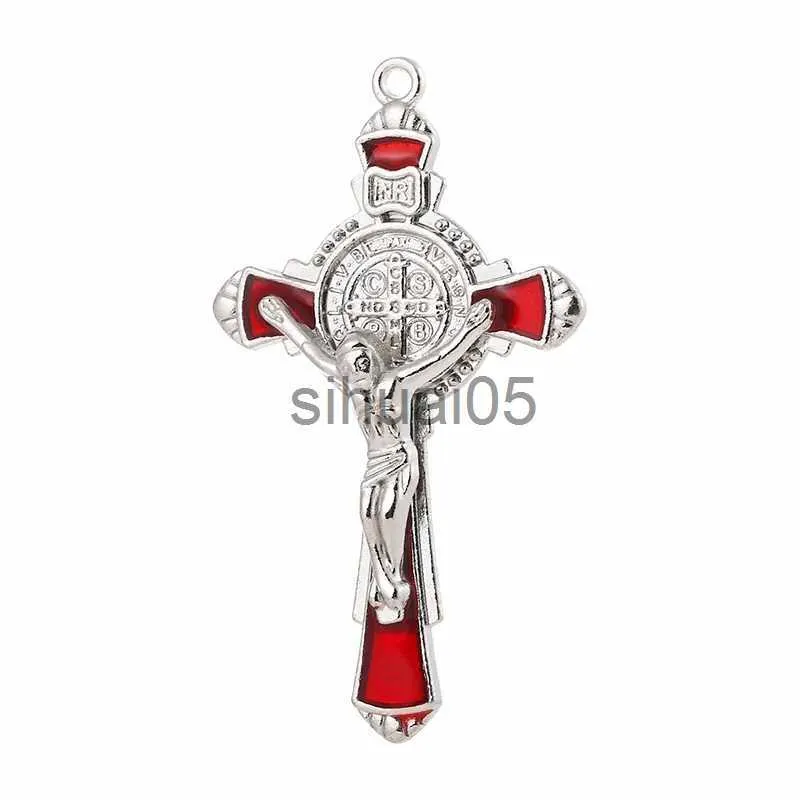 Hänge halsband diy smycken gör tillbehör exorcism korsa hängsmycken för halsband Jesus zink legering material grossist kristna leveranser x1009