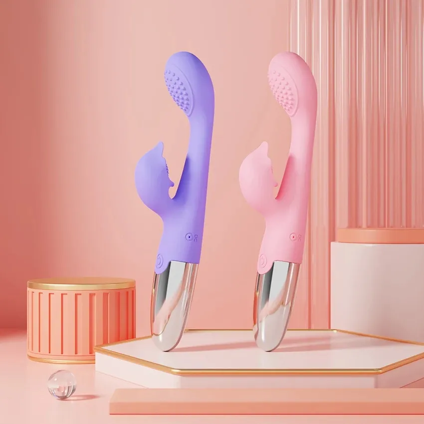 Rabbit Vibrator for Women Powerful G Spot Female Clitoris Stimulator Rechargeable Vibrating Silent Dildo Adult_voghion.com