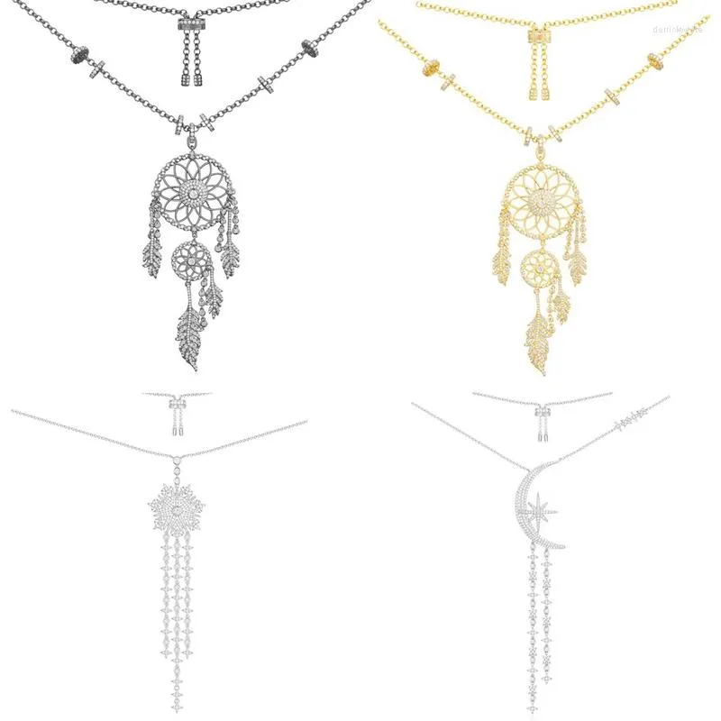 Chaînes Lidu Haute Qualité Pure Silver Dream Catcher Collier Mode Belle Chaîne De Chandail Pour Envoyer Des Amis Cadeaux Fabricants En Gros