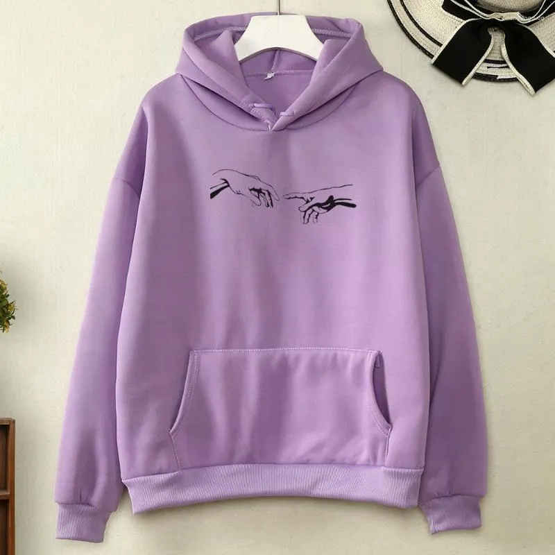 Kadın Hoodies Kış Skuggnas Yaratılış Eller Hat Sanat Sweatshirts Büyük Boy Hoodie Kawaii Jumper Kıyafetleri Tumblr Gotik estetik Sudaderas