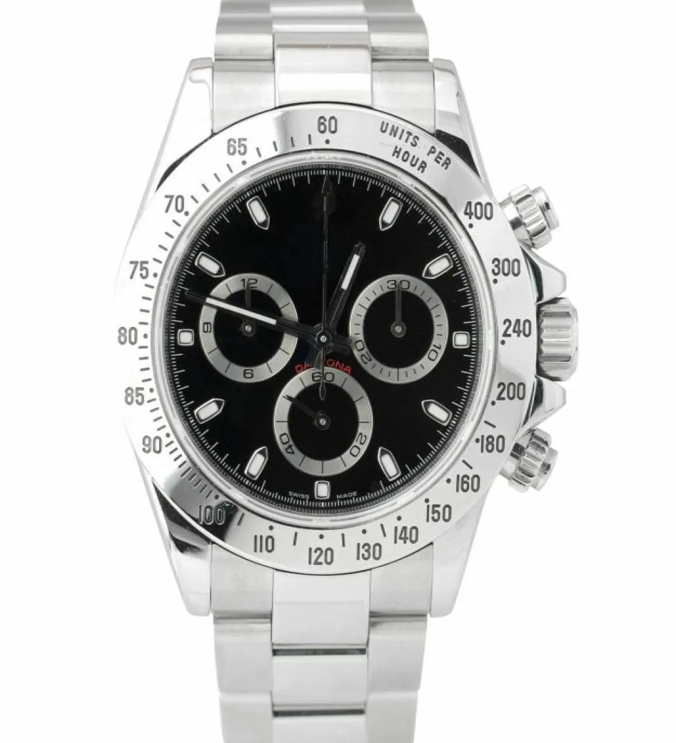 Projektowne zegarki Rolx Factory Luxury 116503 Czarna tabliczka ze stali nierdzewnej 40 mm mechaniczne automatyczne zegarek6640178 XCQ49