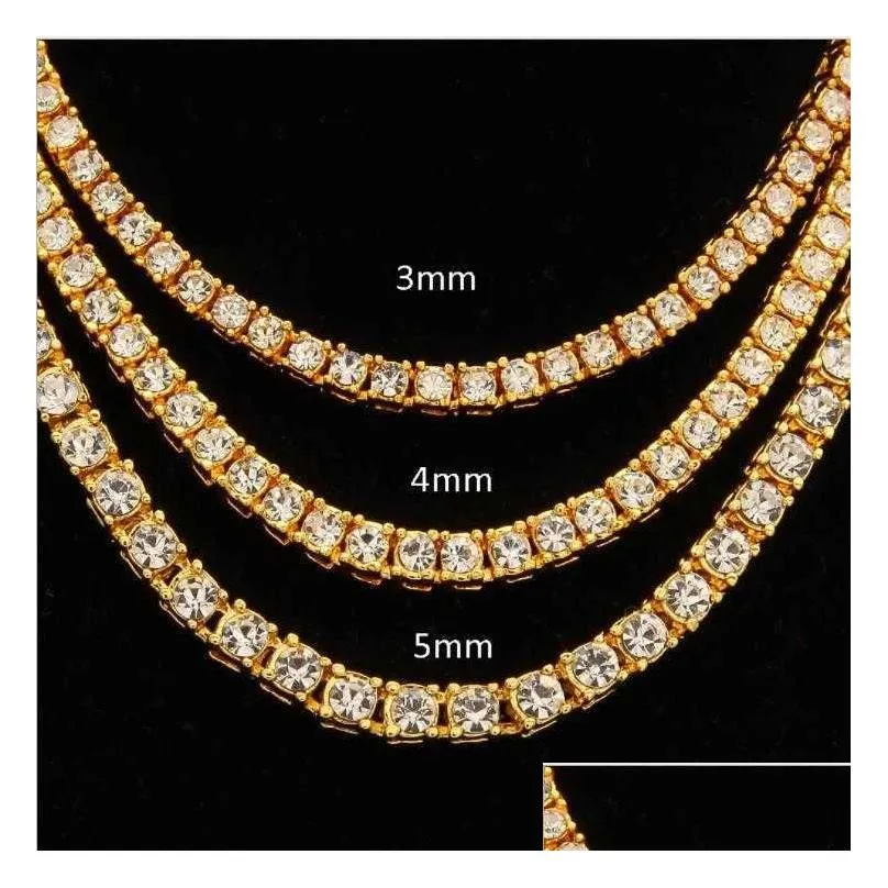 fafafa Pendant Hiphop Gold Iced Out Diamond Chain Necklace Cz Tennis for Men and Women249q2291472 Jewelry Necklaces Pendants Otoiq