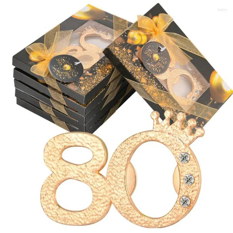 Party Favor 50 stks/partij Verjaardagscadeautjes Nummer 80 Anniversary Souvenirs Gunsten Flesopener Voor Gast Giveaways