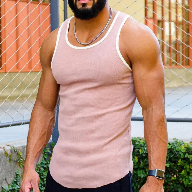 Canotte da uomo Summer Gym Stringer Top Uomo Abbigliamento traspirante Bodybuilding Camicia senza maniche Gilet fitness Canottiere muscolari T-shirt da allenamento