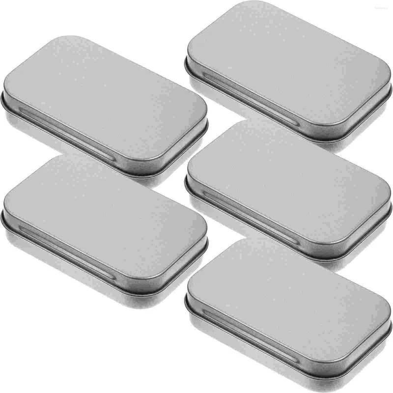 보석 파우치 5 PCS 캔디 포장 케이스 선물 깡통 장식 주석판 컨테이너 작은 뚜껑 컨테이너