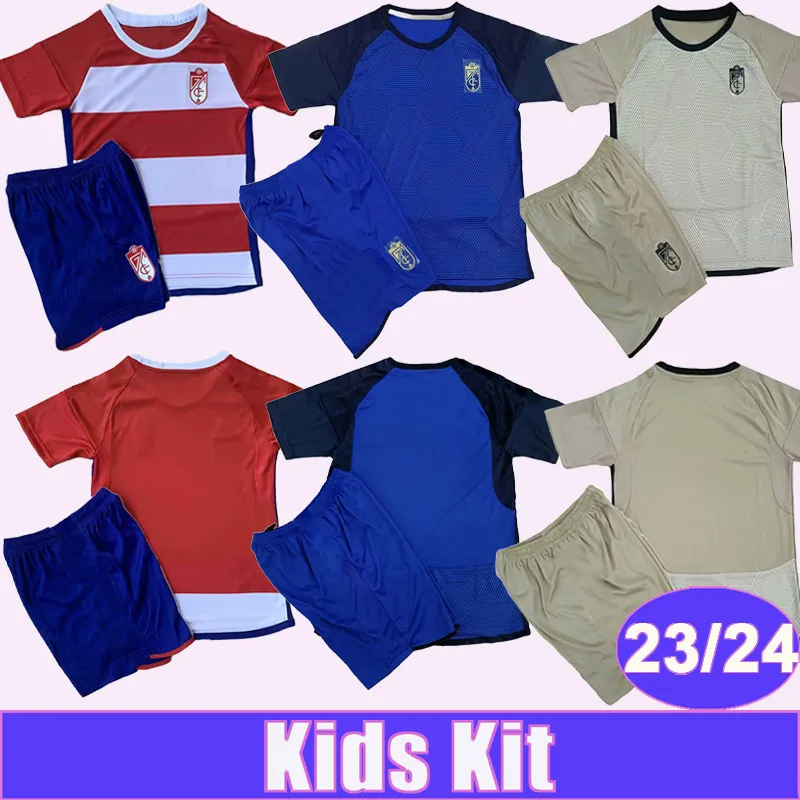 2023 2024 Granada Kit per bambini Maglie da calcio A. PUERTAS CALLEJON Casa Lontano 3rd Child Suit Maglie da calcio Uniformi