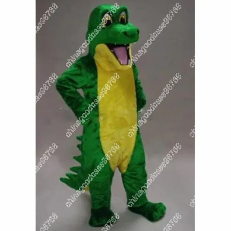 2024 vendita calda coccodrillo verde costume della mascotte anime carnevale prestazioni abbigliamento annuncio abbigliamento vestito