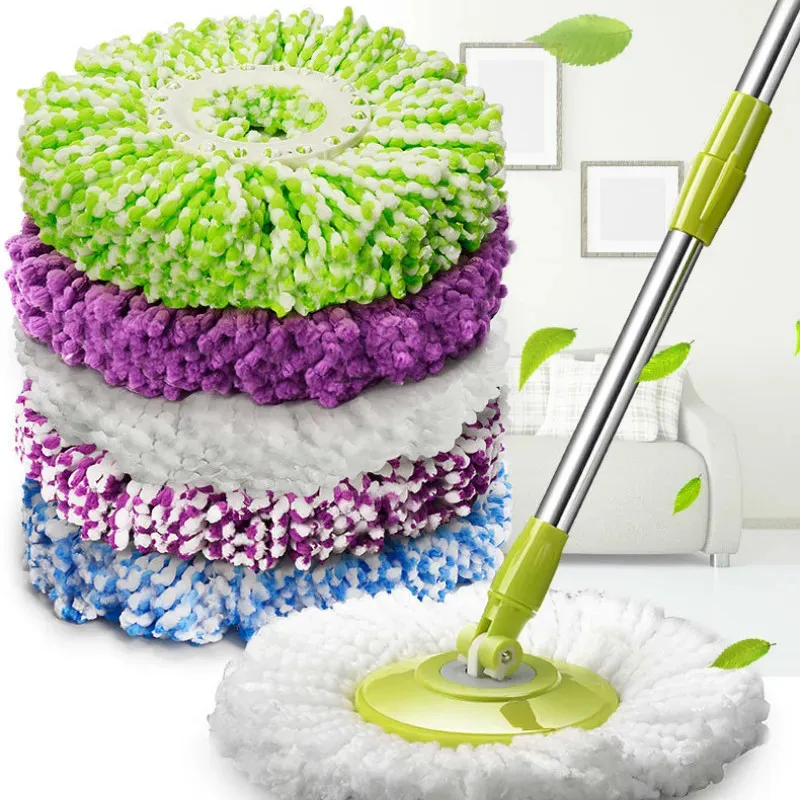 MOPS 5PCS MOP Głowa obrotowe bawełniane podkładki zamienne tkaniny do mycia podłogę okrągłe narzędzia do czyszczenia szmaty Mikrofibra 231009