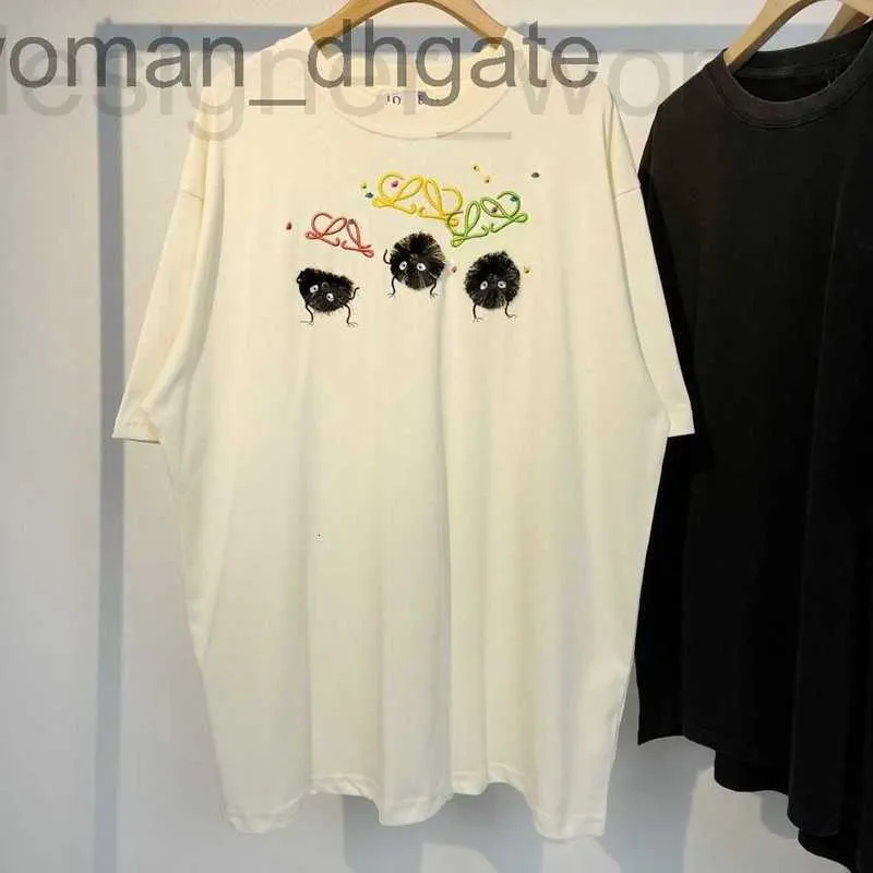 Men's T-Shirts Designer Luxury Loes Classic Fashionable Versatile Men Women Qianyou Qianqian Small Coal Ball Embroidery Loose Fit GGSL B1ZJ