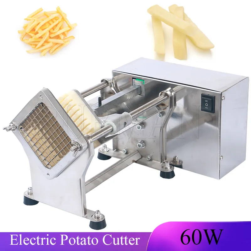 Electric Potato Cutter Machine 3 Blades 7/10/14mm Commercial Taro Pumpkin Winter Melon Gurka Köksutrustning 110V 220V