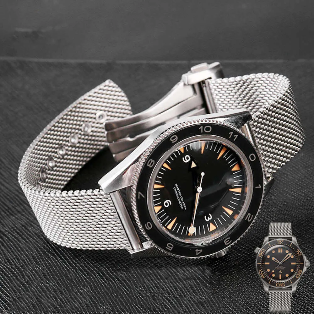 Omega Strap 007 Diver Seamaster 300 Stainless Steel Woven Metal Milanese Bracelet For 20mm Milanese Watch Strap From Hebitai3cstore 27.46 DHgate.Com