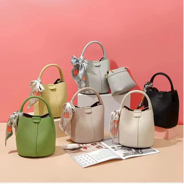 Sac seau en cuir avec panier à légumes pour femmes, fourre-tout à la mode, nouvelle collection 2023