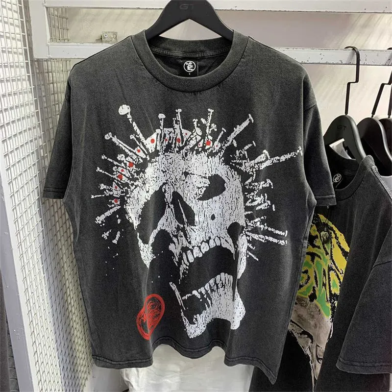 2024 newMens T-shirt hellstar manica corta Tee Uomo Donna graffiti Lettering Alta qualità Streetwear Hip Hop Moda T Shirt hell star hellstar shortGXNY