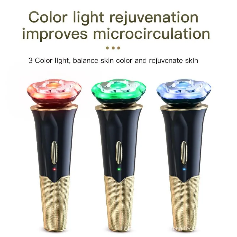 6 In1 RF EMS Face Lifting Beauty Tool LED Photon Therapy Micro Currment Wrinkle Removal Instrument Ultrasonic jonimportenhet