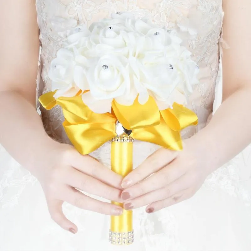 Bouquet de fleurs décoratives pour mariage, élégant et durable, pour mariées, demoiselles d'honneur, large Application, vert plus long