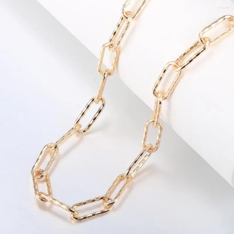 Chaînes Davieslee Femmes Filles Collier Paperclip Link Chaîne 585 Rose Gold Couleur 20/24inch Vintage Bijoux Drop DCN60