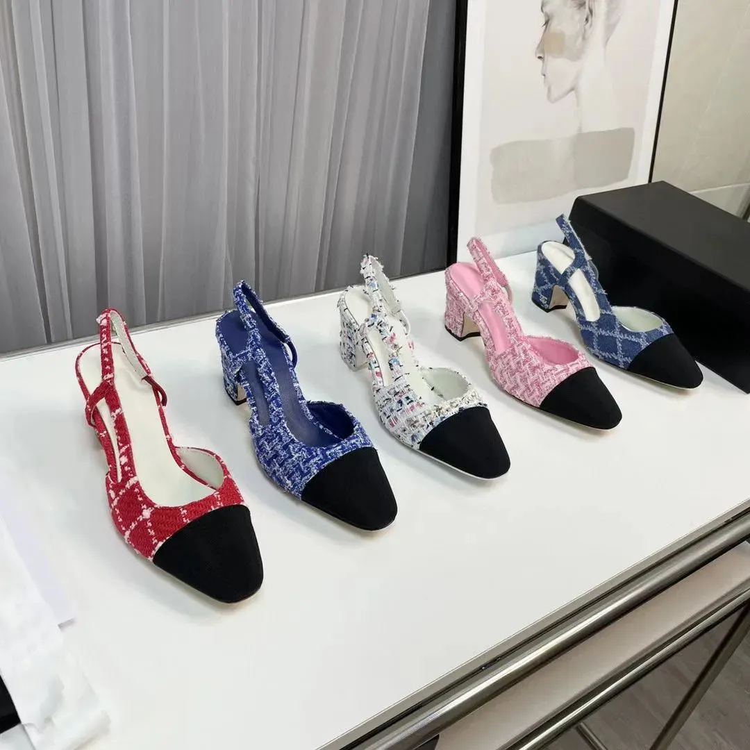 Sıradan Ayakkabı Sandal Tasarımcı Slingback Ayakkabı Deri Kalın Topuk Yüksek Topuklu Kemer Tokalı Sandalet Moda Seksi Bar Partisi Kadın Ayakkabıları Yeni Yüksek Topuklu Ayakkabı Deri Sole