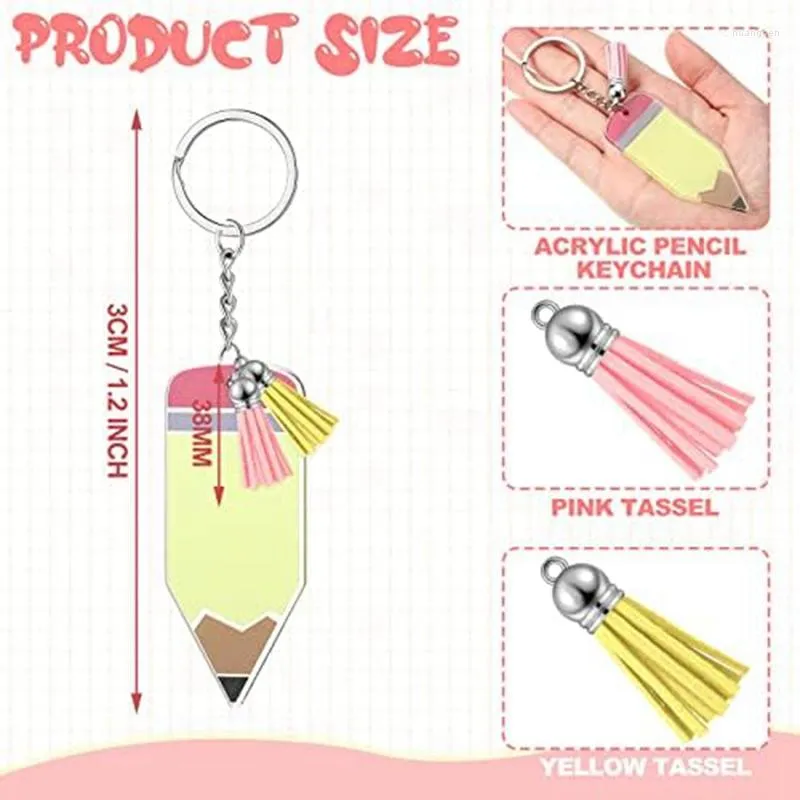 Acrylic Pencil Keychain Kit With Key Rings For Crafts Bulk Paper Keychain  From Huangcen, $11.82